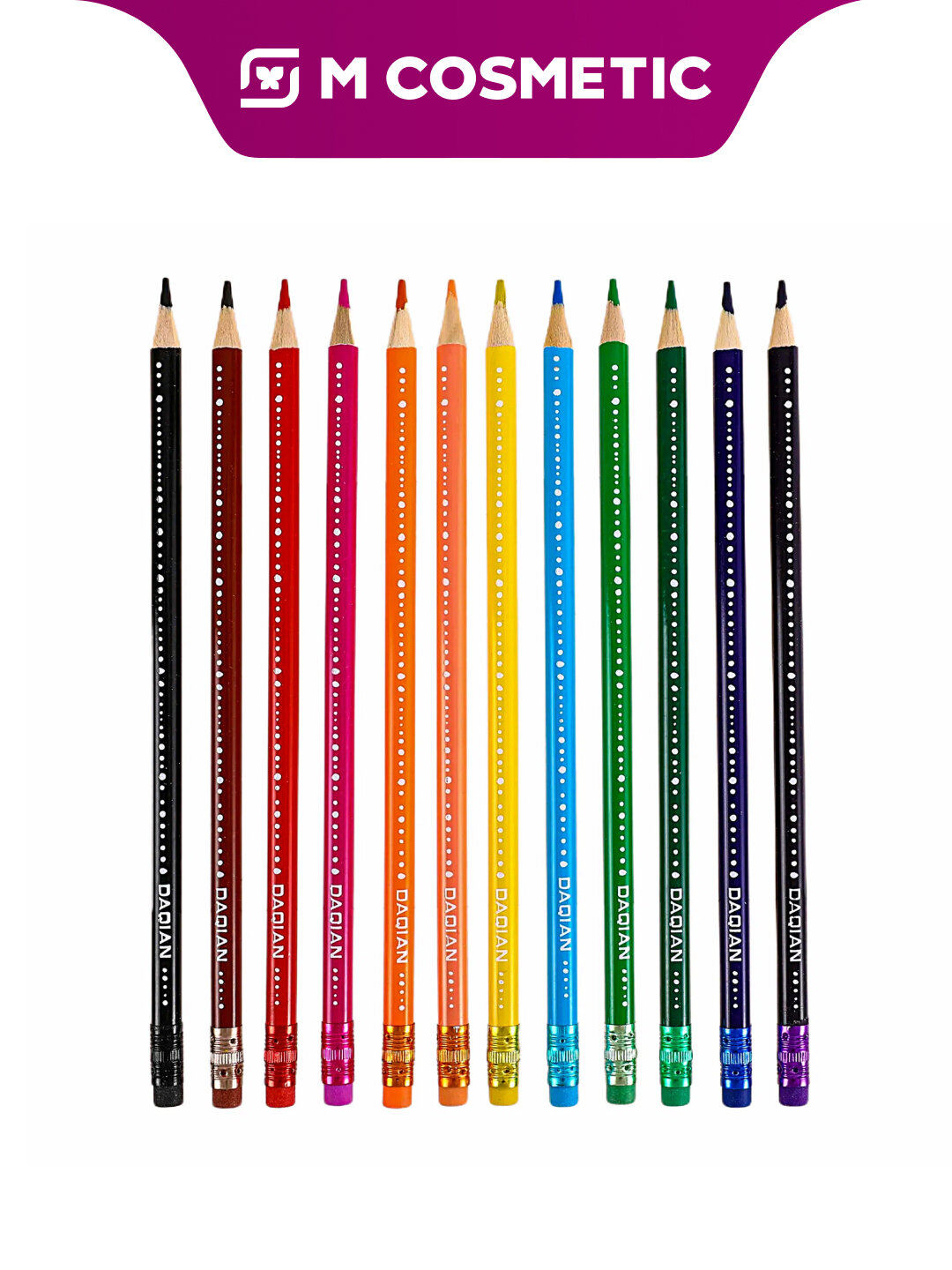 Набор цветных карандашей "Стираем" Магнит, 12 штук, с ластиком, в коробке