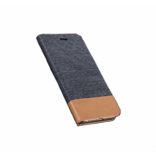 фото Чехол-книжка mypads для xiaomi poco x3 / x3 nfc / x3 pro из водоотталкивающей ткани с кожаной вставкой серый