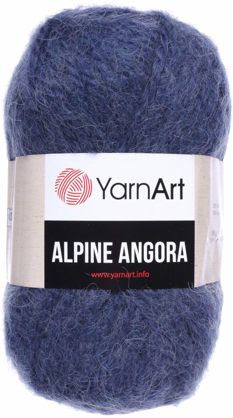 Пряжа Yarnart Alpine angora джинс (338), 20%шерсть/80% акрил, 150м, 150г, 1шт