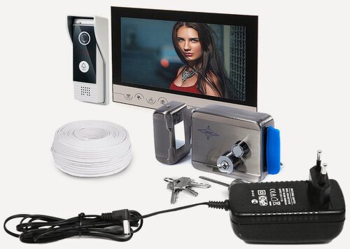 Изображение товара Набор: видеодомофон электромеханический замок ЕП-В90РМ и Анксин Лок-AX 091 (Q7392EU) - полный комплект системы ограничения доступа