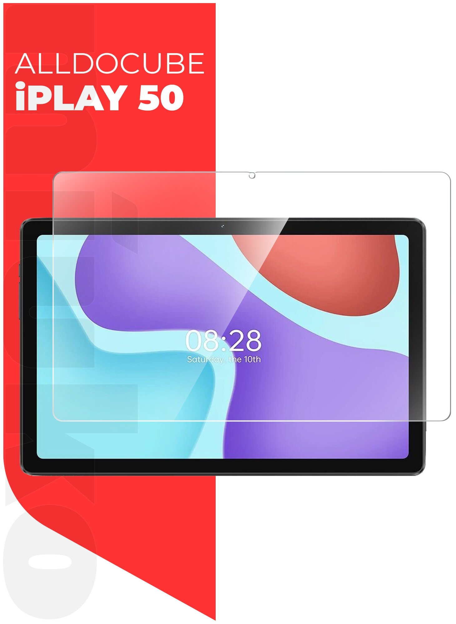 Защитное стекло на Alldocube iPlay 50 1036" на Экран (гибридное: пленка+стекловолокно) прозрачное силиконовая клеевая основа Hybrid Glass Miuko