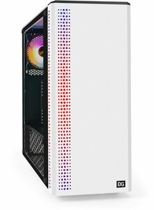 Фото Корпус Miditower ExeGate Mistery Z4 White (ATX, без БП, 2*USB+1*USB3.0, HD аудио, белый, вент. 12 см с RGB подсветка) EX294390RUS