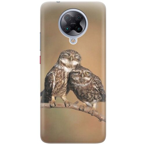 фото Cиликоновый чехол на xiaomi redmi k30 pro / poco f2 pro / сяоми редми к30 про / поко ф2 про с принтом "пара совушек" gosso