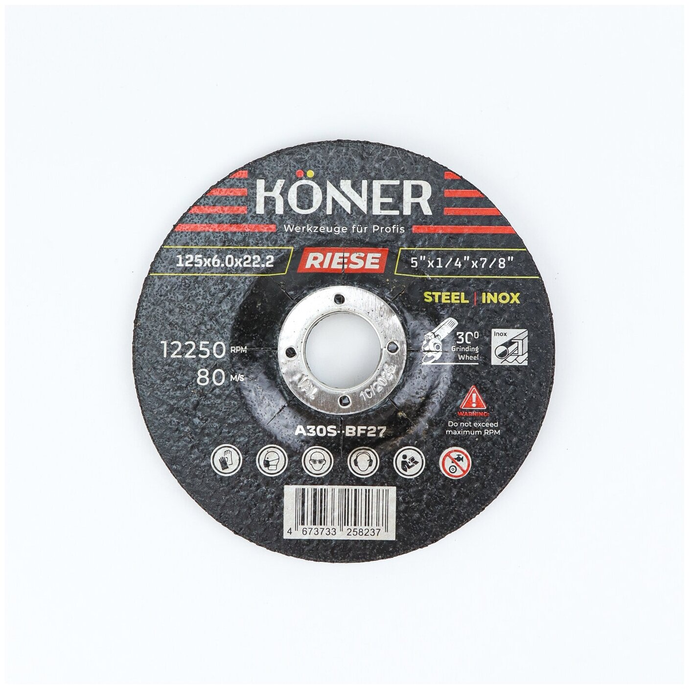 Зачистные диски KONNER RIESE 125x6.0x22.2 (5 шт) - фотография № 5