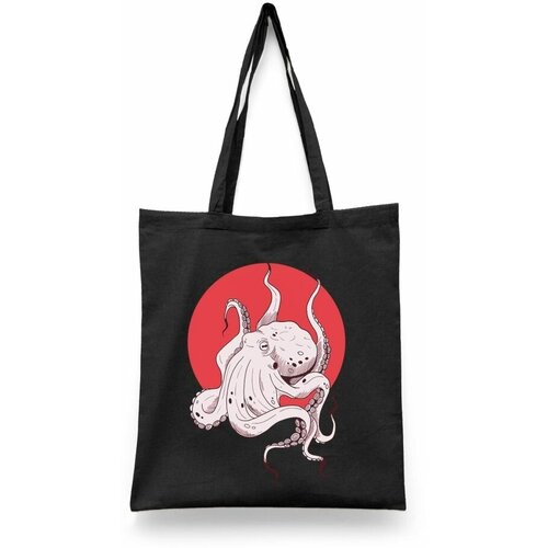 фото Сумка-шоппер унисекс каждому своё "лавкрафт/писатель/ктулху" черная