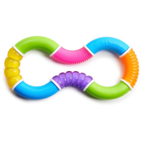 Прорезыватель-погремушка Munchkin Twisty Figure 8 Teether Toy, синий