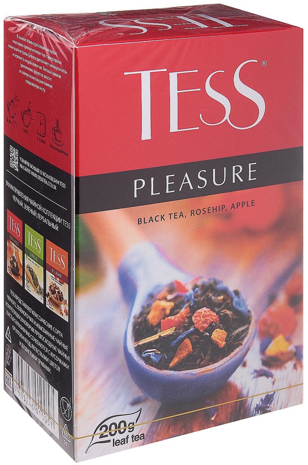 Чай черный Tess Pleasure c шиповником и яблоком 200г ОРИМИ - фото №5
