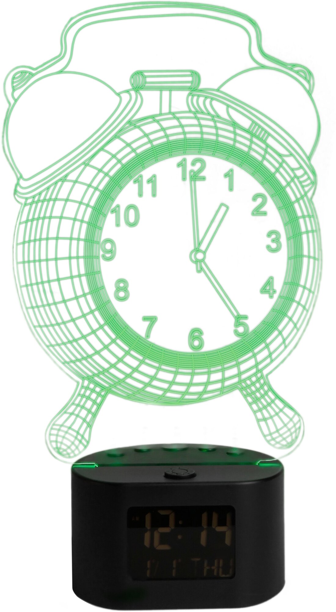 фото 3D ночник детский для сна/часы электронные настольные с будильником "Bonne Nuit" тематический: "Часы"