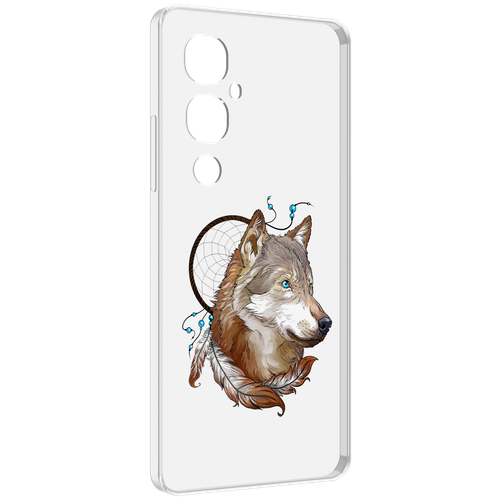 Чехол MyPads волк и ловец снов для Tecno Pova 4 Pro задняя-панель-накладка-бампер