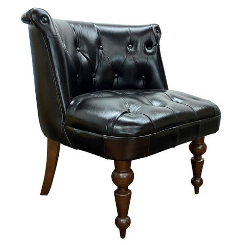 Кресло GRUPPO 396 гест размер: 69 х 70 см, натуральная кожа цвет темно-бордовый + компаньон, опоры цвет темный орех