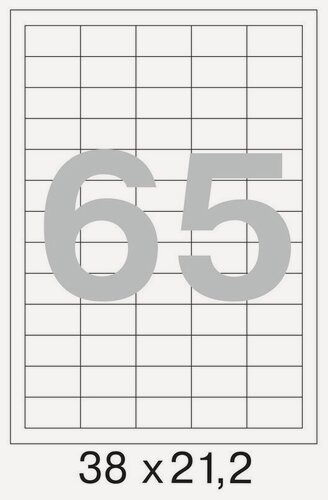 Изображение товара Этикетки самоклеящиеся Office Label белые 38х21.2 мм (65 шт на л А4, 100 л в уп) 891151