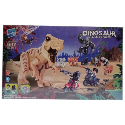 Конструктор Zuanma Dinosaur 049-2 конструктор мир юрского периода охота на рапторов 10924 378 деталей