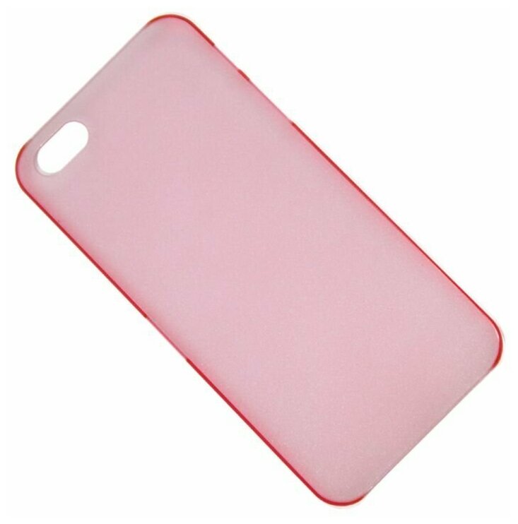 Чехол для iPhone 5/5s/SE задняя крышка пластик <прозрачно-розовый>
