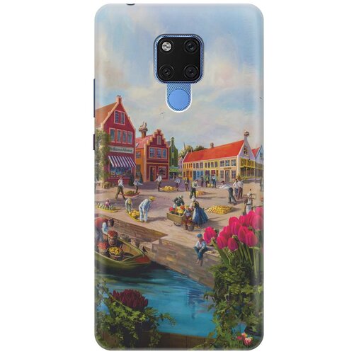 фото Re:paчехол - накладка artcolor для huawei mate 20 x с принтом "старинный амстердам"