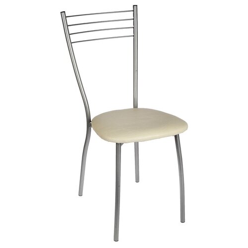 фото Стул "сильвия" серебристый металлик/молочный 3415561 доляна