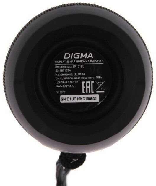 Колонка портативная Digma D-PS1510, 10Вт, черный - фото №11