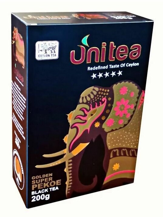 Чай черный UNITEA Gold Super Pekoe 200г.