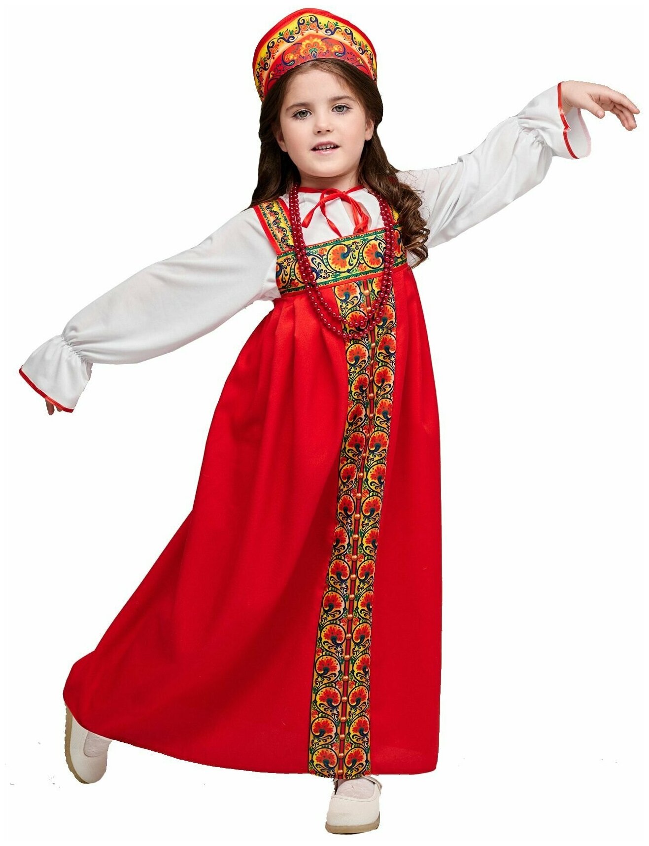 Русский народный сарафан для девочки красный детский