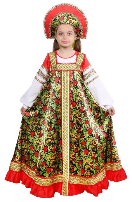 Страна Карнавалия Русский народный костюм «Рябинушка» для девочки, р. 36, рост 134-140 см