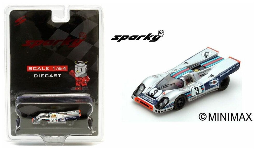 Модель коллекционная Spark Model 1:64 Porsche 917 K #3