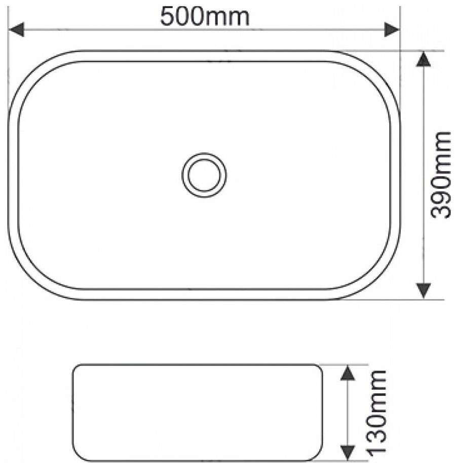 Раковина 50 см MELANA MLN-78109 - фотография № 3