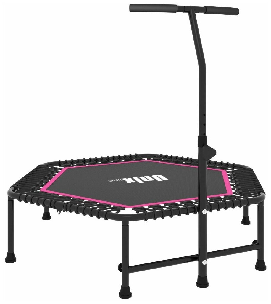 Батут UNIX line FITNESS Pink (130 ), эргономичная ручка, розовый UNIXLINE