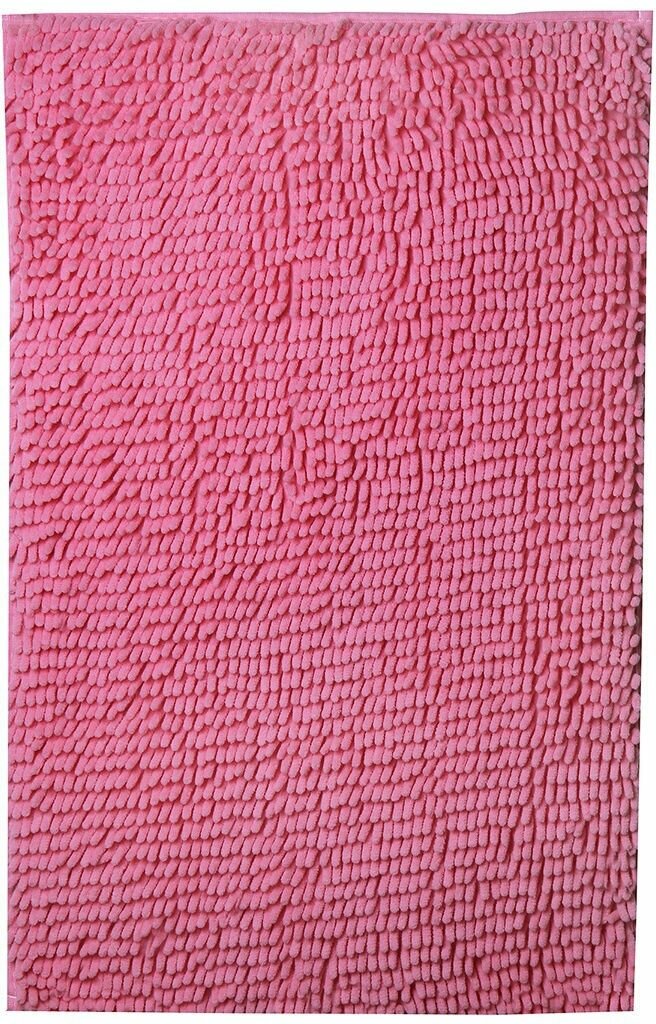 Коврик для ванной, противоскользящий, микрофибра, розовый, 50х80, МР1, Аквалиния