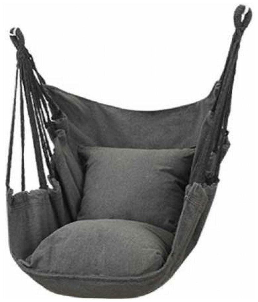 Кресло-гамак ZDK с 2мя подушками, серый, hammock1 - фотография № 8