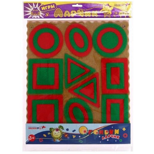 Игрушка-сортер, Развивающие игры Воскобовича, Огоньки, Ларчик, красно-зеленый, 1 набор