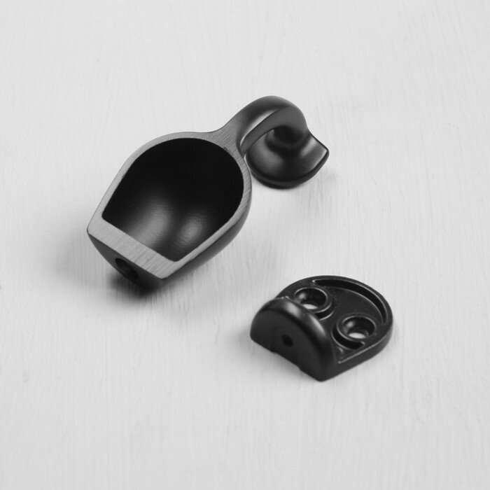 Крючок мебельный KMC001BL CAPPIO, однорожковый, цвет черный 9352482 - фотография № 10