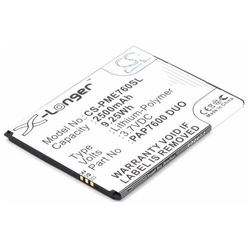 фото Аккумулятор для телефона prestigio multiphone 7600 duo (pap7600) cameron sino