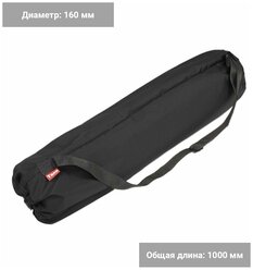 Чехол для коврика йоги, для фитнеса 160x1000 мм (оксфорд 210, чёрный), Tplus