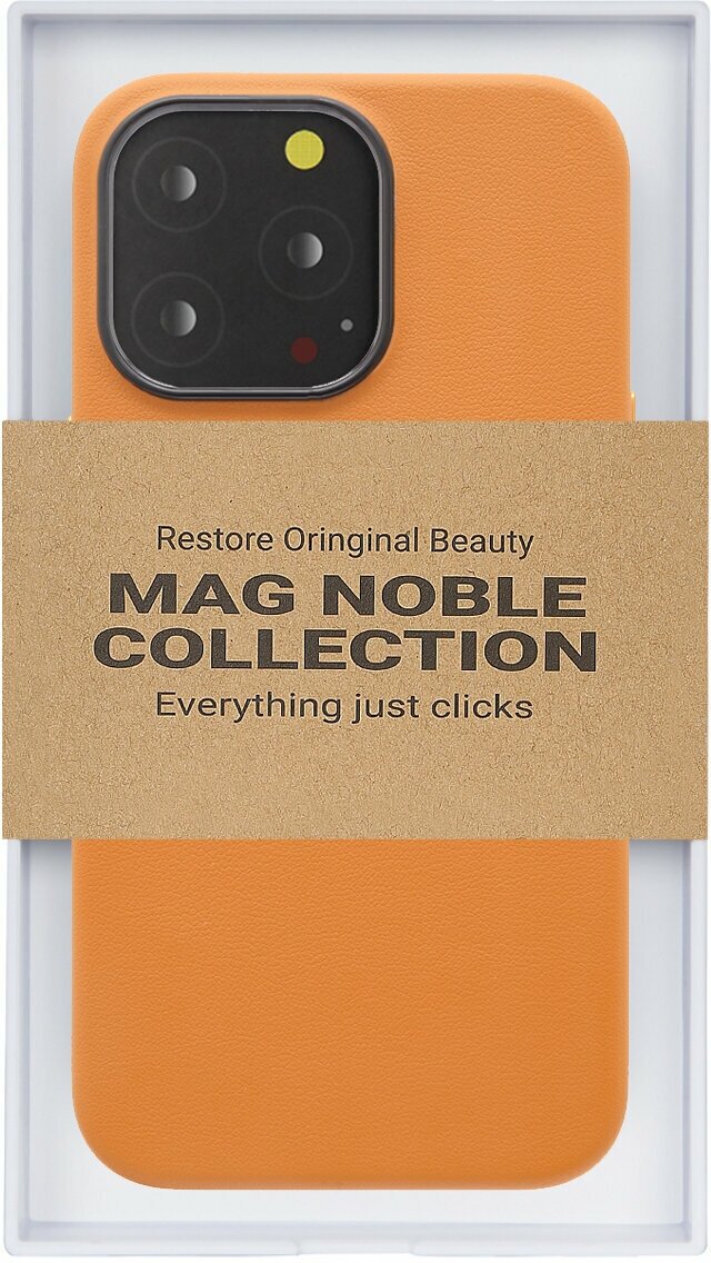 Чехол с MagSafe для iPhone 15 Pro MAG NOBLE COLLECTION-Оранжевый