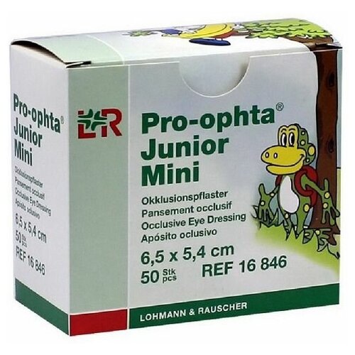 Глазной пластырь (Окклюдер) PRO-OPHTA JUNIOR MINI, 50 ШТ.