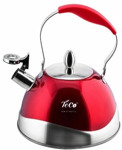 Чайники со свисткои TECO 3,0 л. со свистком ТС-103 красный