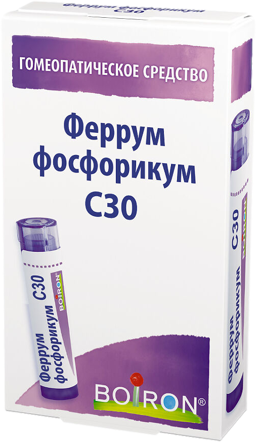 Феррум фосфорикум C30 гранулы гомеопатические 4 г 1 шт