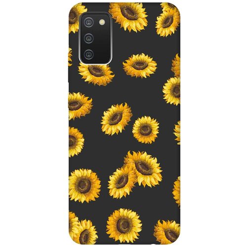 RE: PA Чехол - накладка Soft Sense для Samsung Galaxy A02s с 3D принтом Sunflowers черный