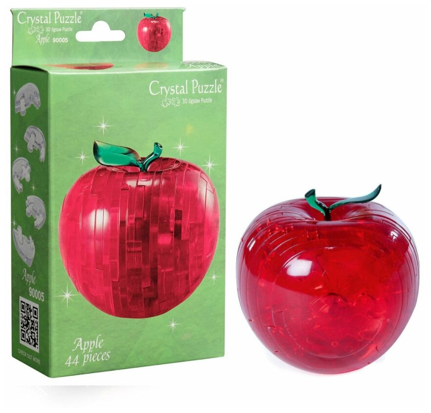 Головоломка 3D Crystal Puzzle Яблоко цвет: красный - фото №17