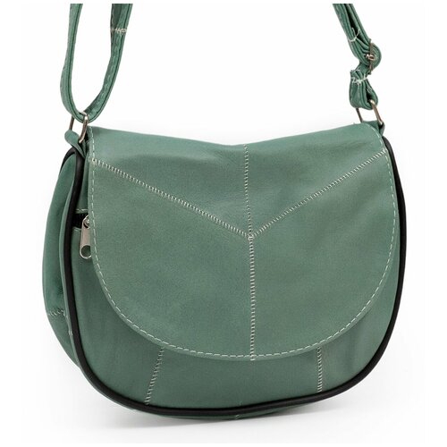 фото Сумка кросс-боди , фактура гладкая, зеленый unvers leather istanbul