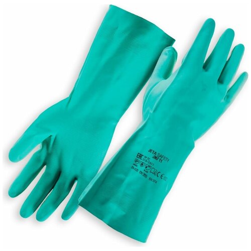 Jeta Safety Перчатки защитные химические с покрытием из ПВХ, синие JP711 Размер XL
