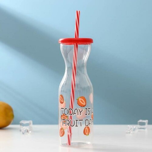 Бутылка Цитрусовый бум 450 мл с трубочкой цвет микс 398₽