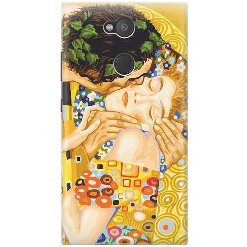 фото Cиликоновый чехол на sony xperia l2 / сони иксперия л2 с принтом "поцелуй" gosso