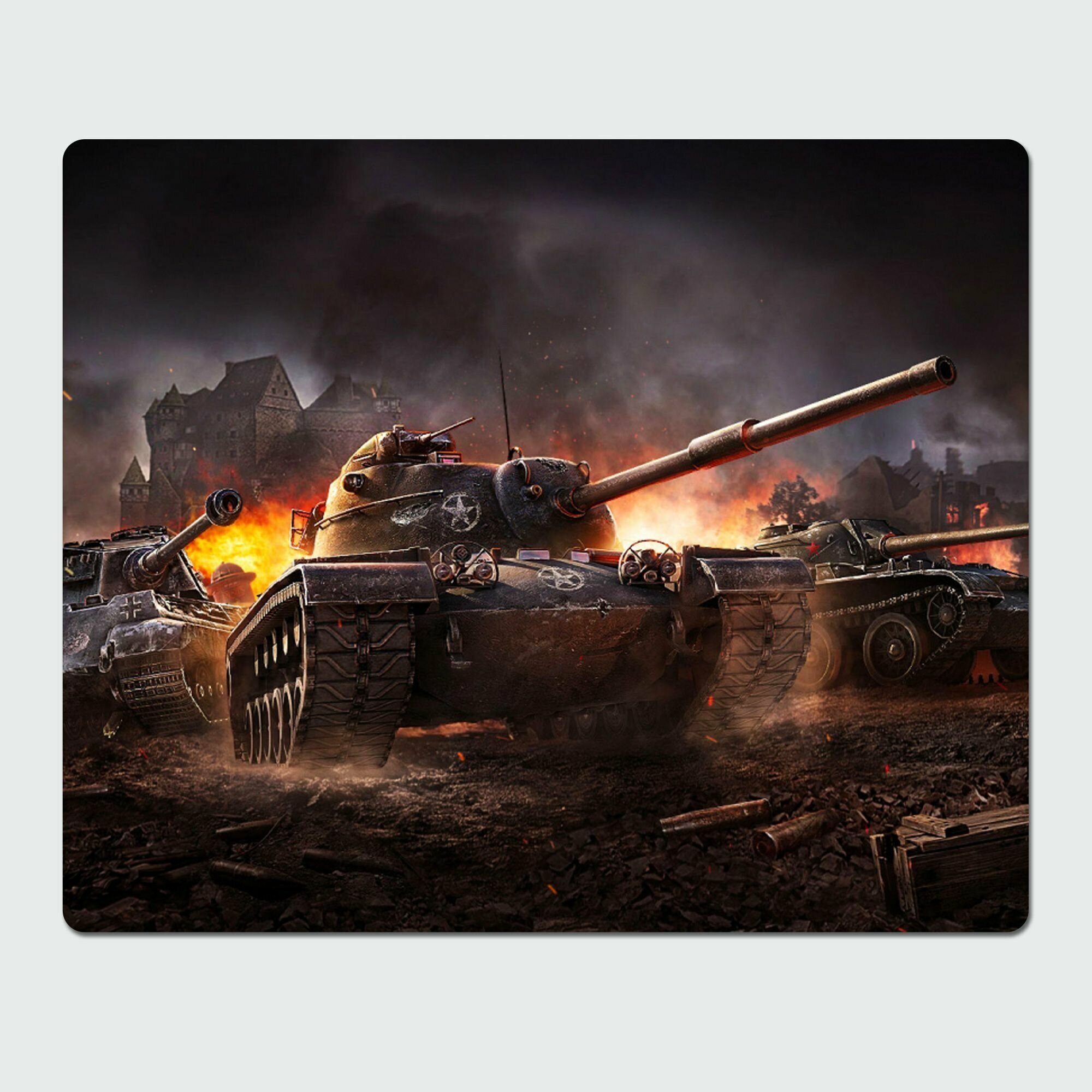 Коврик для компьютерной мышки Rocket - World of Tanks, 23x19 см