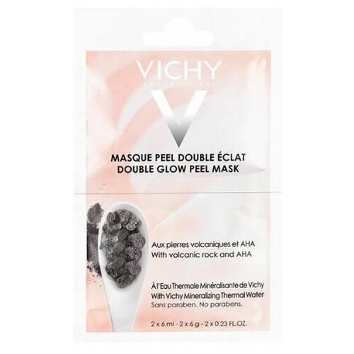 Vichy Маска-пилинг Masques Двойное сияние с фруктовыми кислотами, саше, 4 х 6 мл. Аптечная косметика