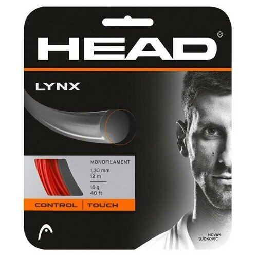 Струна для тенниса HEAD 12m Lynx, Red, 1.30 струна для тенниса head 12m lynx tour ivory 281790 cp 1 30