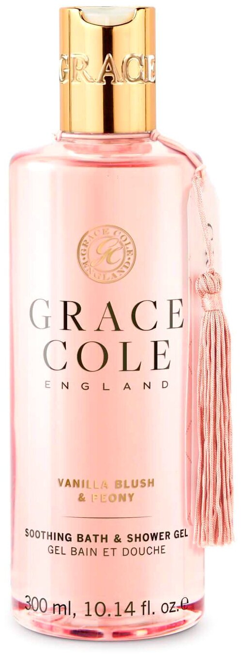 Гель для душа и ванны Grace Cole Vanilla blush & peony, 300 мл, 300 г