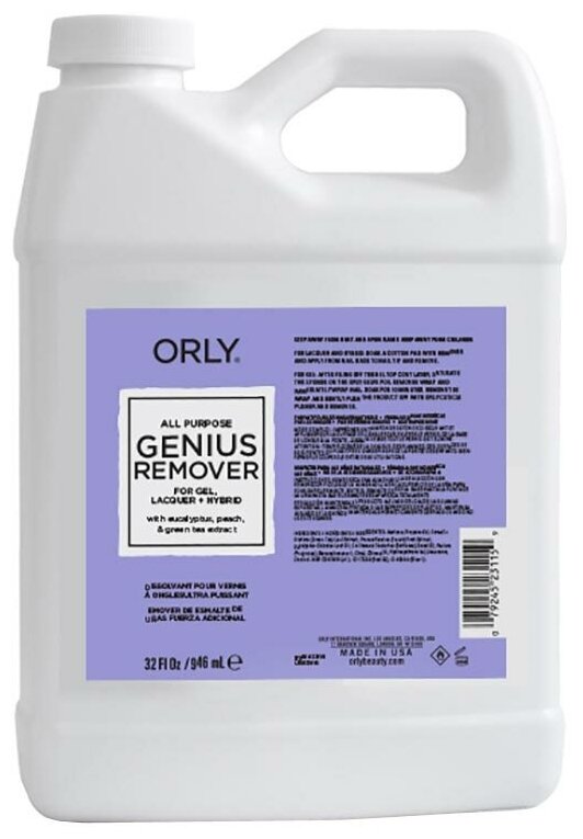 Orly Универсальная жидкость для снятия лака, геля и блёсток Genius Remover, 236.6 мл (Orly, ) - фото №5