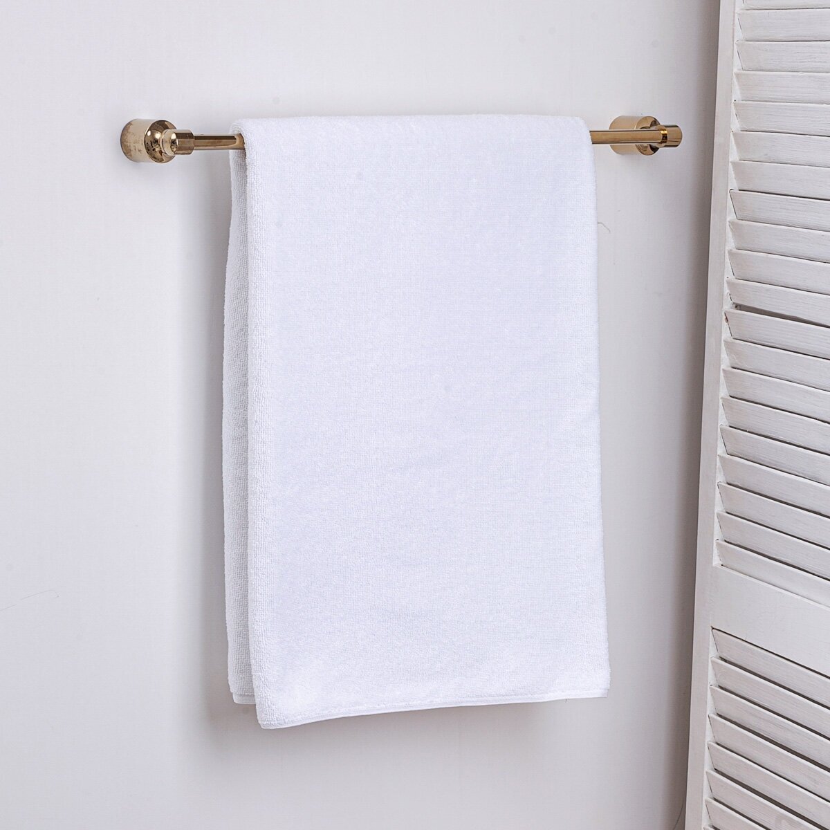 Махровое полотенце большое Sandal "люкс" 100*150 см цвет - белый.