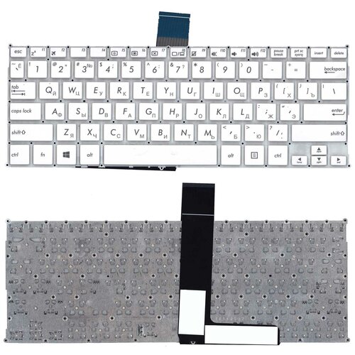 Клавиатура для ноутбука Asus F200CA F200LA F200MA X200 белая, без рамки, плоский Enter asus клавиатура для ноутбука asus f200ca f200ma x200ca x200la x200ma черная верхняя панель в сборе