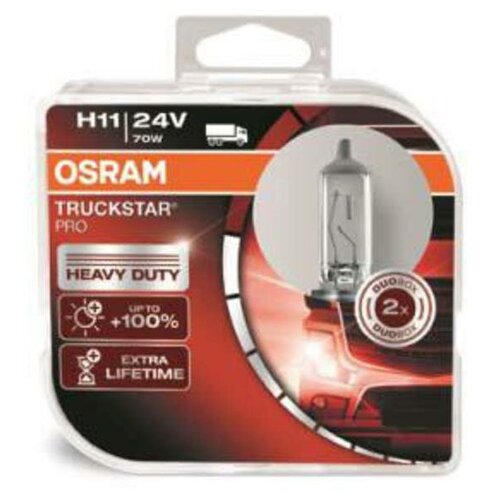 Лампа автомобильная галогенная OSRAM Truckstar Pro 64216TSP-HCB H11 24V 70W 2 шт.